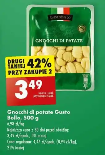 Biedronka Gnocchi di patate Gusto Bello 500 g oferta