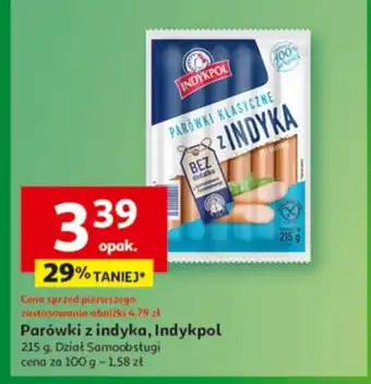 Auchan Parówki z indyka, Indykpol 215 g oferta
