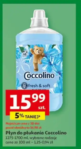 Auchan Płyn do płukania Coccolino 1275-1700 ml oferta