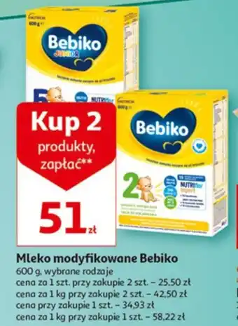 Auchan Mleko modyfikowane Bebiko 600 g oferta