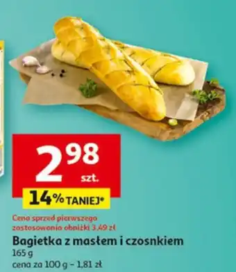 Auchan Bagietka z masłem i czosnkiem 165 g oferta