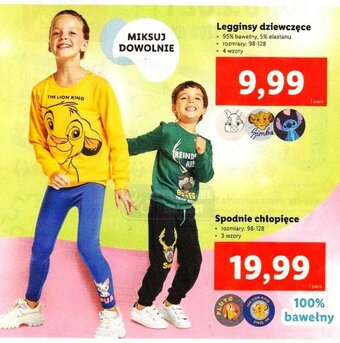 Lidl Legginsy dziewczęce oferta