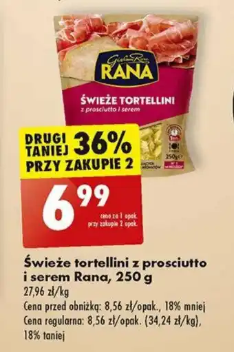Biedronka Świeże tortellini z prosciutto i serem Rana 250 g oferta