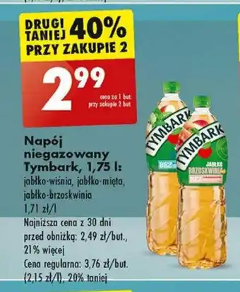 Biedronka Napój niegazowany Tymbark 1,75 l oferta