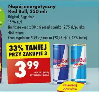 Biedronka Napój energetyczny Red Bull 250 ml oferta