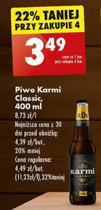 Piwo Karmi Classic 400ml