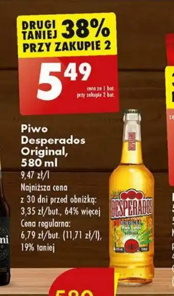 Biedronka Piwo Desperados Original 580ml oferta