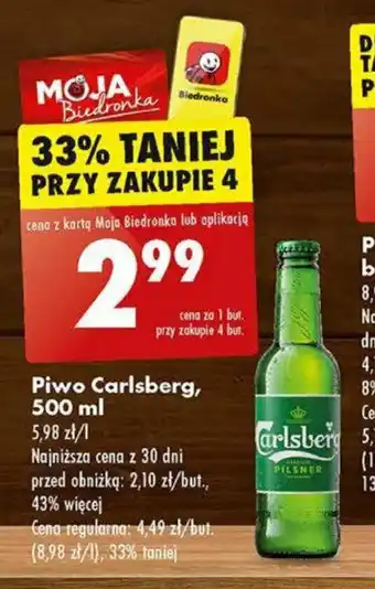 Biedronka Piwo Carlsberg 500 ml oferta
