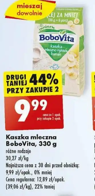 Biedronka Kaszka mleczna BoboVita 330 g oferta
