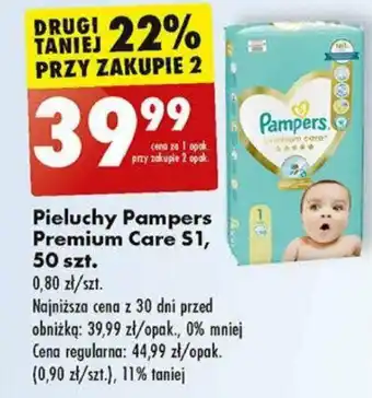 Pieluchy Pampers Premium Care S1 50szt.