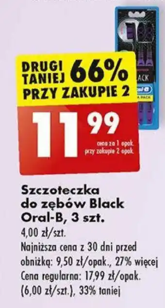 Biedronka Szczoteczka do zębów Black Oral-B, 3 szt. oferta