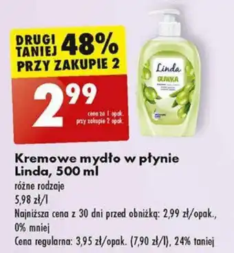Biedronka Kremowe mydło w płynie Linda, 500 ml oferta