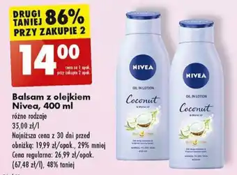 Biedronka Balsam z olejkiem Nivea, 400 ml oferta
