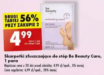 Biedronka Skarpetki złuszczające do stóp Be Beauty Care, 1 para oferta