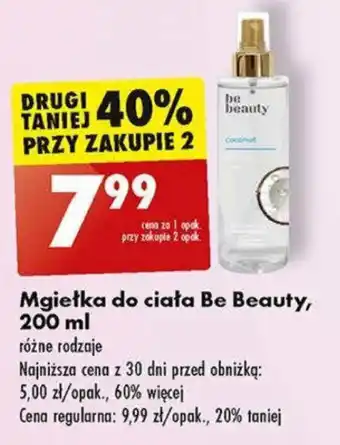 Biedronka Mgiełka do ciała Be Beauty, 200 ml oferta