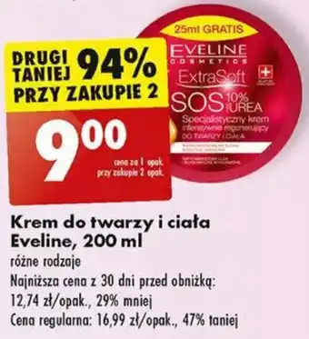 Biedronka Krem do twarzy i ciała Eveline, 200 ml oferta