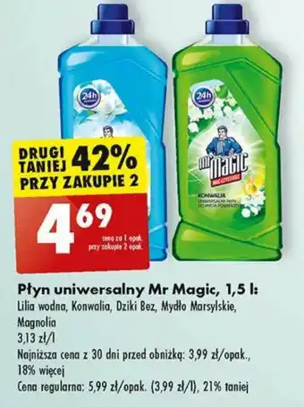 Biedronka Płyn uniwersalny Mr Magic, 1,5 l oferta
