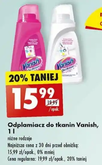 Biedronka Odplamiacz do tkanin Vanish, 1l oferta