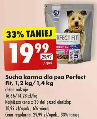 Biedronka Sucha karma dla psa Perfect Fit, 1,2 kg/1,4 kg oferta