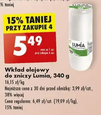 Biedronka Wkład olejowy do zniczy Lumia, 340 g oferta