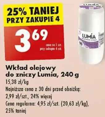 Biedronka Wkład olejowy do zniczy Lumia, 240 g oferta