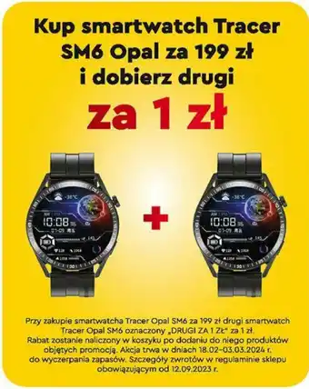 Biedronka Kup smartwatch Tracer SM6 Opal za 199 zł i dobierz drugi oferta