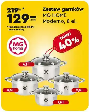 Biedronka Zestaw garnków MG HOME Moderno, 8 el. oferta