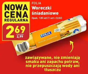 ALDI FOLIA Woreczki śniadaniowe 120szt oferta