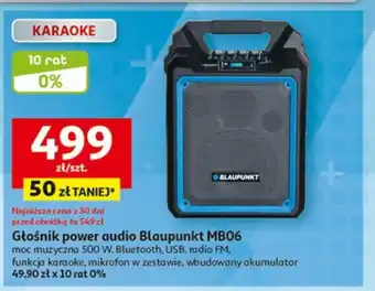 Auchan Głośnik power audio Blaupunkt MB06 oferta