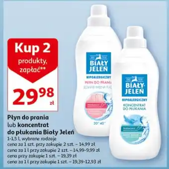 Auchan Płyn do prania lub koncentrat do płukania Biały Jeleń 1-1,5 l oferta