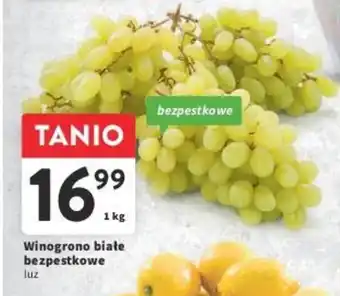 Intermarche Winogrono białe bezpestkowe 1 kg oferta