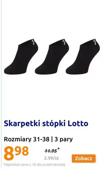 Action Skarpetki stópki Lotto 3 pary oferta
