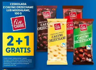Lidl CZEKOLADA Z CAŁYMI ORZECHAMI LUB MIGDAŁAMI 100 G oferta
