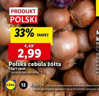 Lidl Polska cebula żółta 1kg oferta