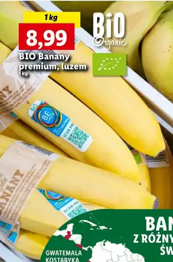 Lidl BIO Banany premium 1kg oferta