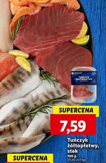 Lidl Tuńczyk żółtopłetwy stek 100g oferta