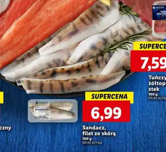 Lidl Sandacz filet ze skórą 100 g oferta