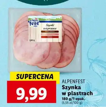 Lidl ALPENFEST Szynka w plastrach 180 g oferta