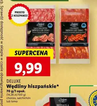 Lidl DELUXE Wędliny hiszpańskie 70g oferta