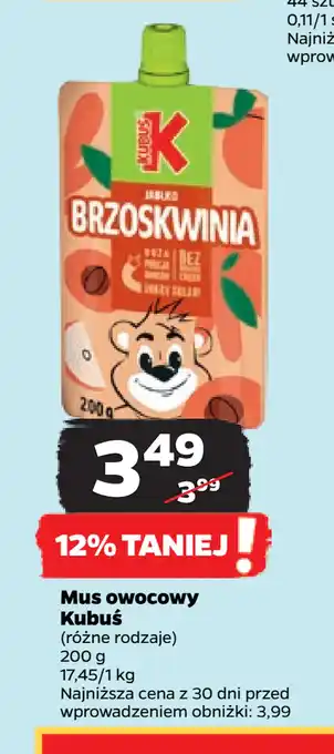 Netto Mus owocowy Kubuś oferta