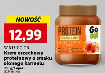 Lidl SANTE GO ON Krem orzechowy proteinowy o smaku słonego karmelu 350g oferta