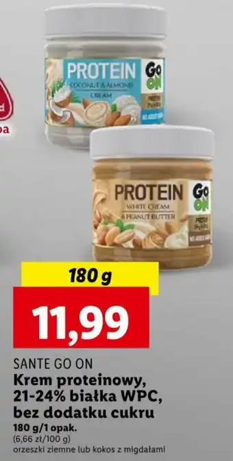 Lidl SANTE GO ON Krem proteinowy 21-24% białka WPC 180g oferta