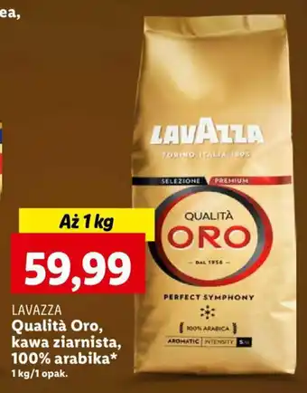 Lidl LAVAZZA Qualità Oro kawa ziarnista 100% arabika 1 kg oferta
