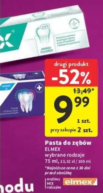 Intermarche Pasta do zębów 75 ml oferta