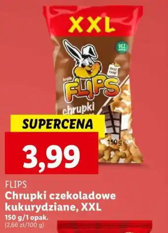 Lidl FLIPS Chrupki czekoladowe kukurydziane, XXL 150g oferta