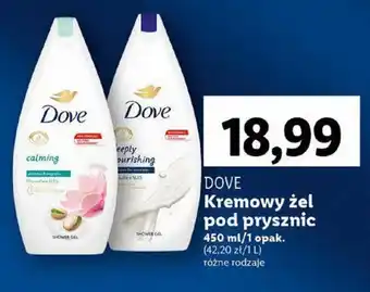Lidl DOVE Kremowy żel pod prysznic 450ml oferta