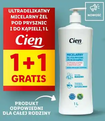 Lidl ULTRADELIKATNY MICELARNY ŻEL POD PRYSZNIC I DO KĄPIELI, 1L oferta