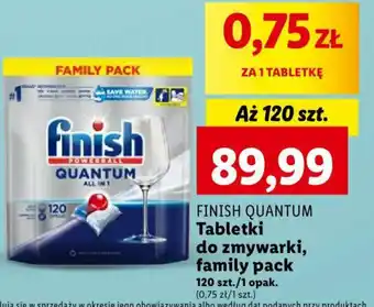 Lidl FINISH QUANTUM Tabletki do zmywarki, family pack 120 szt oferta