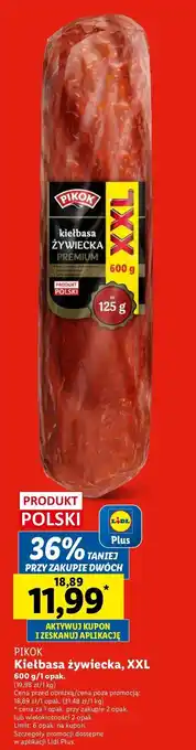 Lidl Kiełbasa żywiecka 1 SZT 600 G oferta