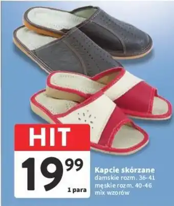 Intermarche Kapcie skórzane oferta